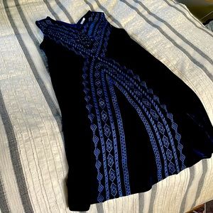 Velvet blue dress from Stitch Fix box